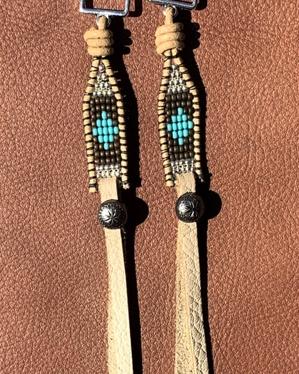 Buckskin ~ Leather Earrings, Native American Style