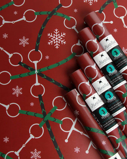 Bits + Reins Holiday - Equestrian Horse Gift Wrapping Paper