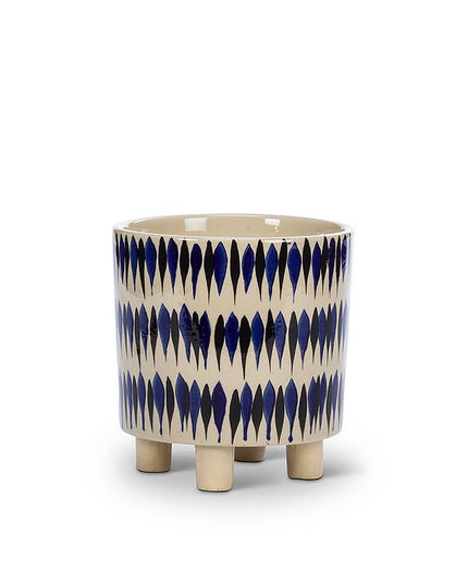 Sm Brushstroke Planter w/Feet-6" H *PLANT INCLUDED!!