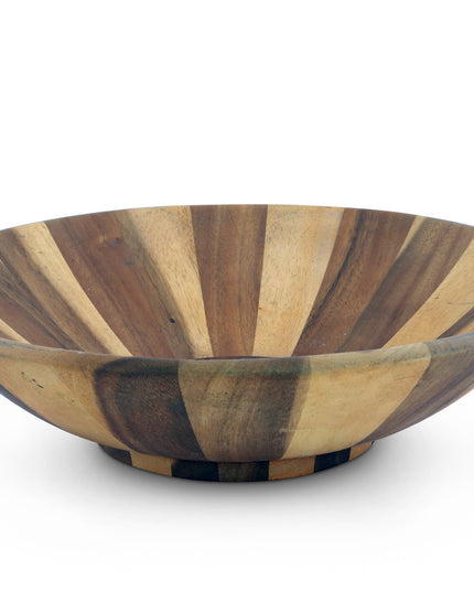 Wok Style Wooden Acacia Salad Bowl Extra Large