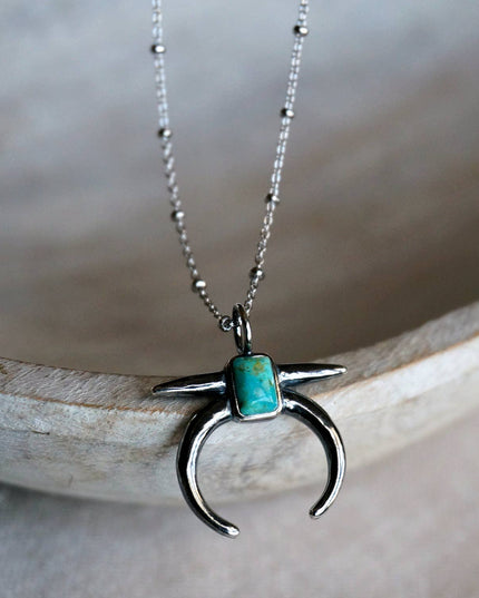 Naja Turquoise Necklace: Sterling silver 16-18"