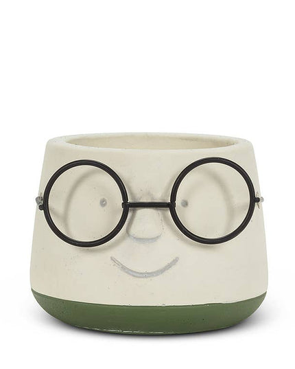 Small Face Planter w/ Glasses-3.5" *PLANT INCLUDED!!