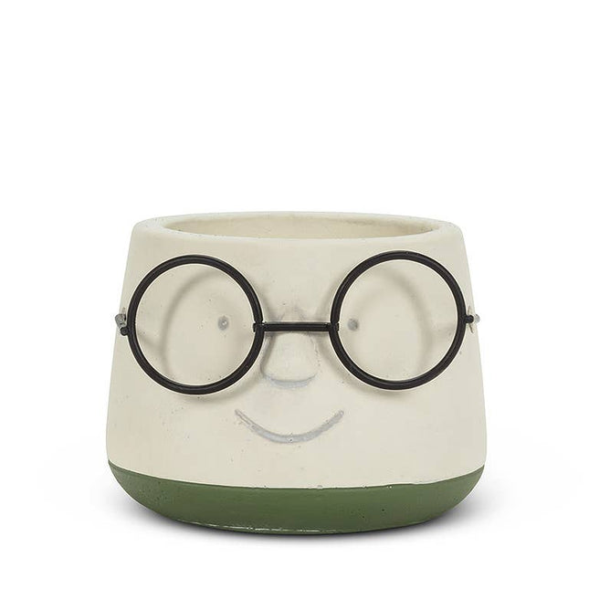 Small Face Planter w/ Glasses-3.5" *PLANT INCLUDED!!