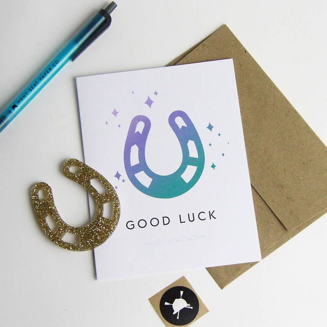 Good Luck Charm Equestrian Horse Greeting Cards-Box of 8