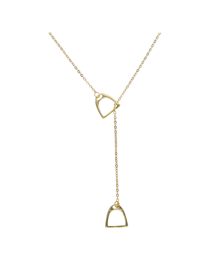 Sterling Silver Equestrian English Stirrup Iron Necklace