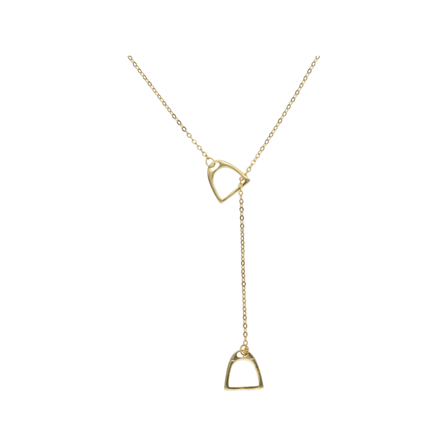Sterling Silver Equestrian English Stirrup Iron Necklace