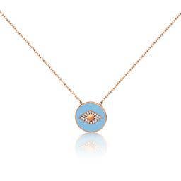 Baby Blue Sparkling Evil Eye Necklace