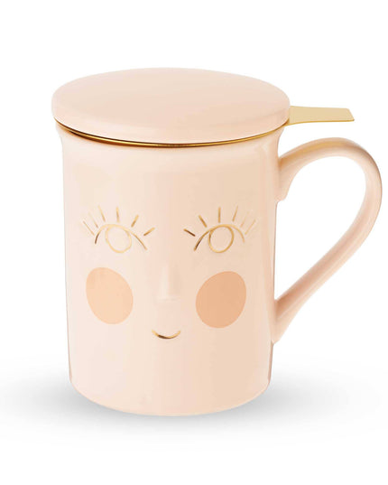 Annette Hello Beautiful Ceramic Tea Mug & Infuser