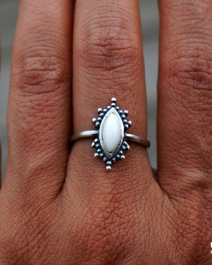 Kal White agate ring * Limited Edition*