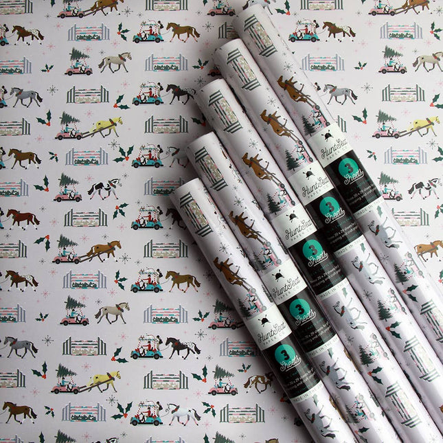 Holiday Horse Show  - Equestrian Horse Gift Wrap Paper