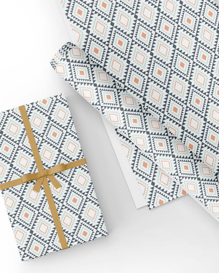 Custom Sawtooth Diamond Flat Wrapping Paper