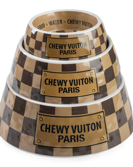 Checker Chewy Vuiton Bowl - Small
