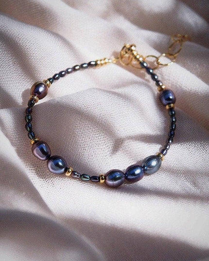 Peacock Pearl Bead Bracelet - Hiwahiwa