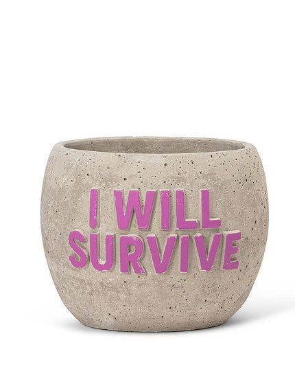 Sm I WILL SURVIVE Planter-4" *PLANT INCLUDED!!