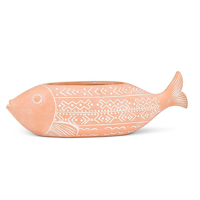 Lg Slim Fish Planter-12.5"L *PLANT INCLUDED!!