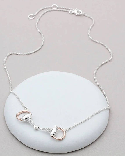 Equestrian Sterling Silver Snaffle Bit Horse Necklace