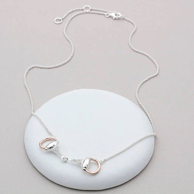 Equestrian Sterling Silver Snaffle Bit Horse Necklace