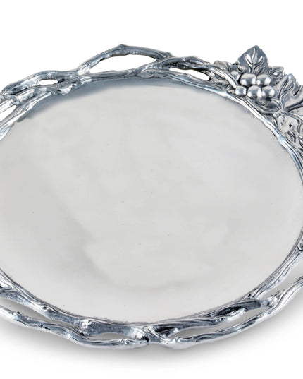 Grape Open Vine Round Tray Large