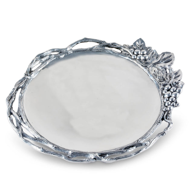 Grape Open Vine Round Tray Large
