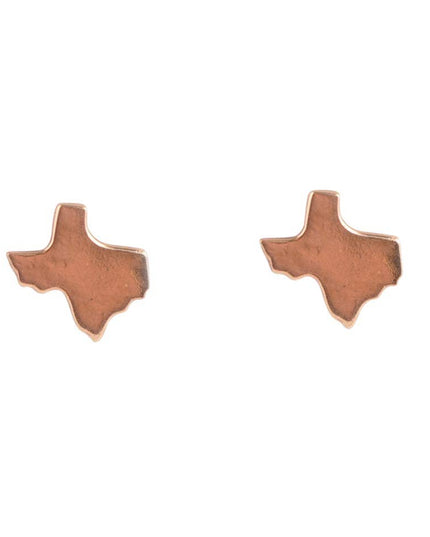 I Love Texas Copper Earrings