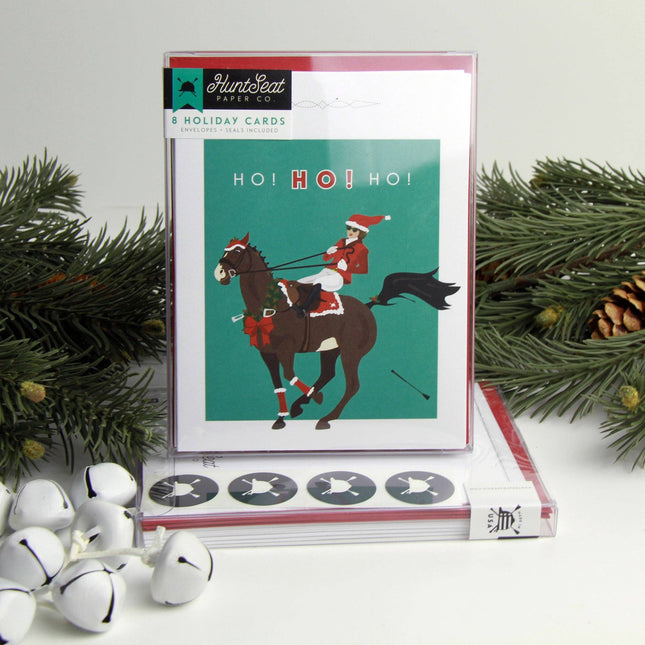 Ho! Ho! Ho! Equestrian Horse Christmas Cards-Box of 8