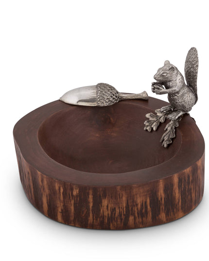 Standing Squirrel Nut Bowl & Scoop
