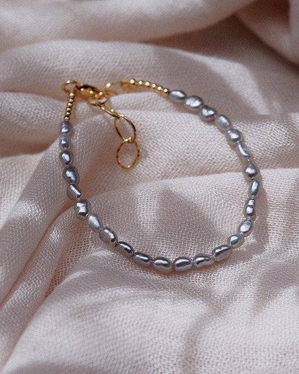 Dainty Gray Pearl Bracelet - Maile