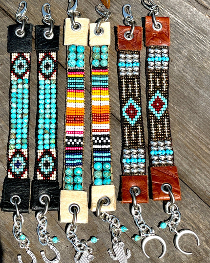 Bandolita, Stacking Western Cuff Bracelet (silver w/turquoise)