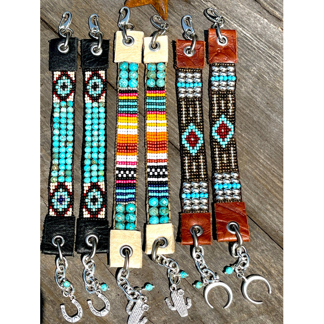 Bandolita, Stacking Western Cuff Bracelet (silver w/turquoise)