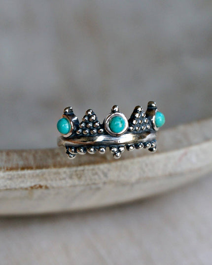 Crown Turquoise Ring