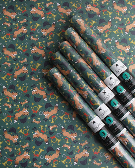 Holiday Fox - Equestrian Horse Gift Wrapping Paper