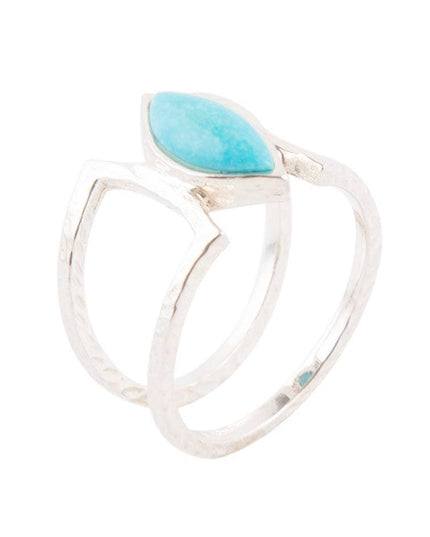 Cooling Trend Turquoise and Sterling Silver Ring: 7