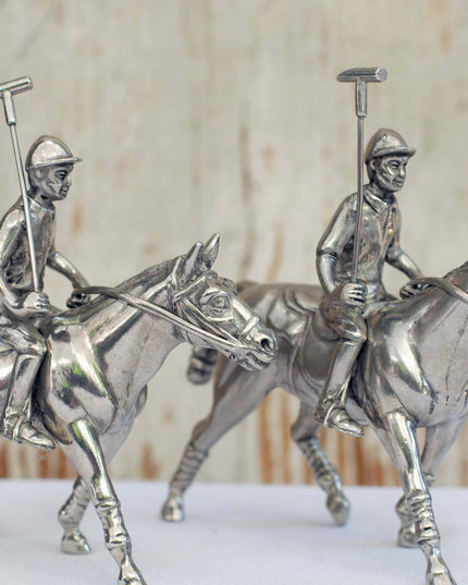 Pewter Polo Player Salt & Pepper Set