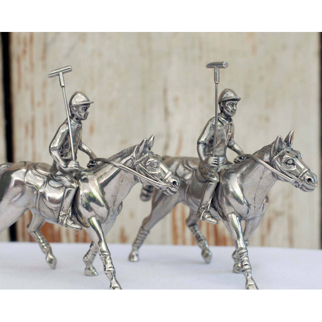 Pewter Polo Player Salt & Pepper Set