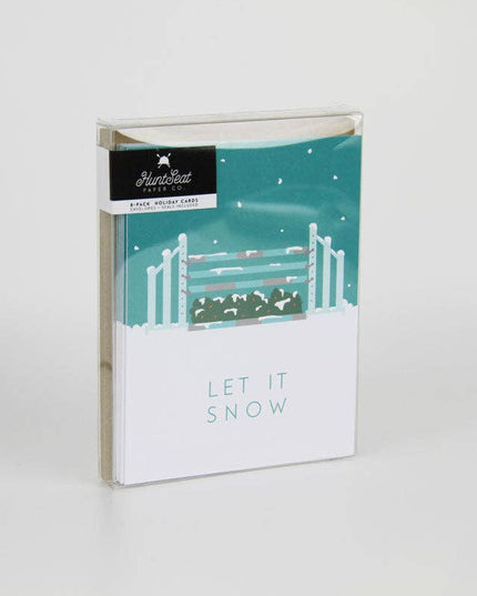 Let It Snow - Equestrian Winter Christmas Card - 8 Pack