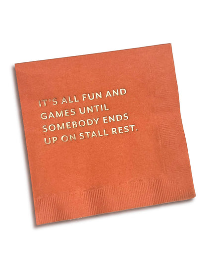 Cocktail Napkins:: Stall Rest