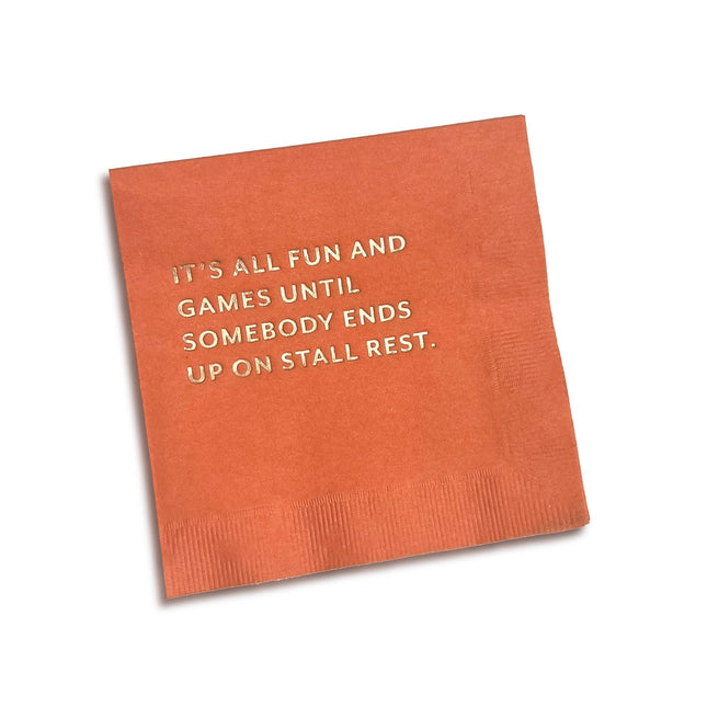 Cocktail Napkins:: Stall Rest