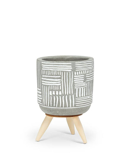 Sm Grid Tripod Planter-White-4.5" H *PLANT INCLUDED!!