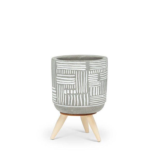 Sm Grid Tripod Planter-White-4.5" H *PLANT INCLUDED!!