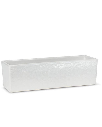 Sm Slim Long Planter-White-3X11"L *PLANT INCLUDED!!