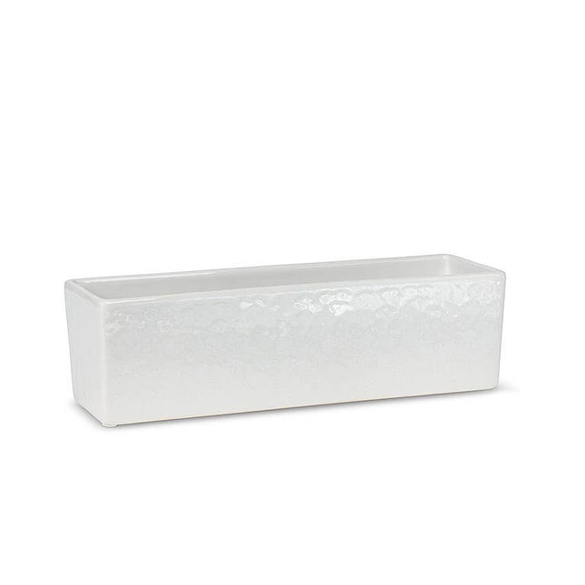 Sm Slim Long Planter-White-3X11"L *PLANT INCLUDED!!