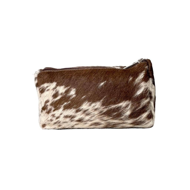 Multi-use Medium Cowhide Pouch. Makeup pouch or Pencil Bag