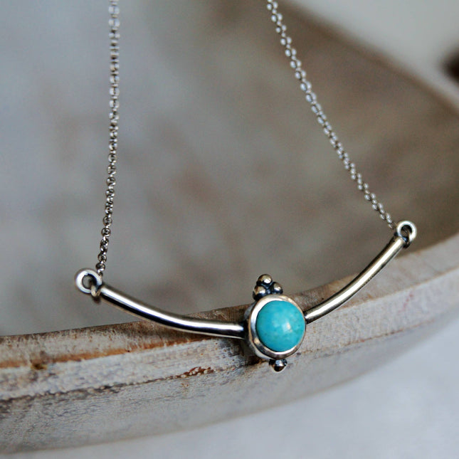 Aindrea Turquoise Silver Necklace